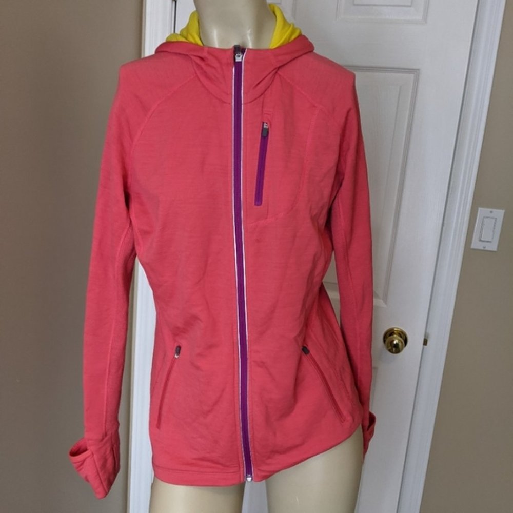 Icebreaker merino GT wool full zip sweater with hood